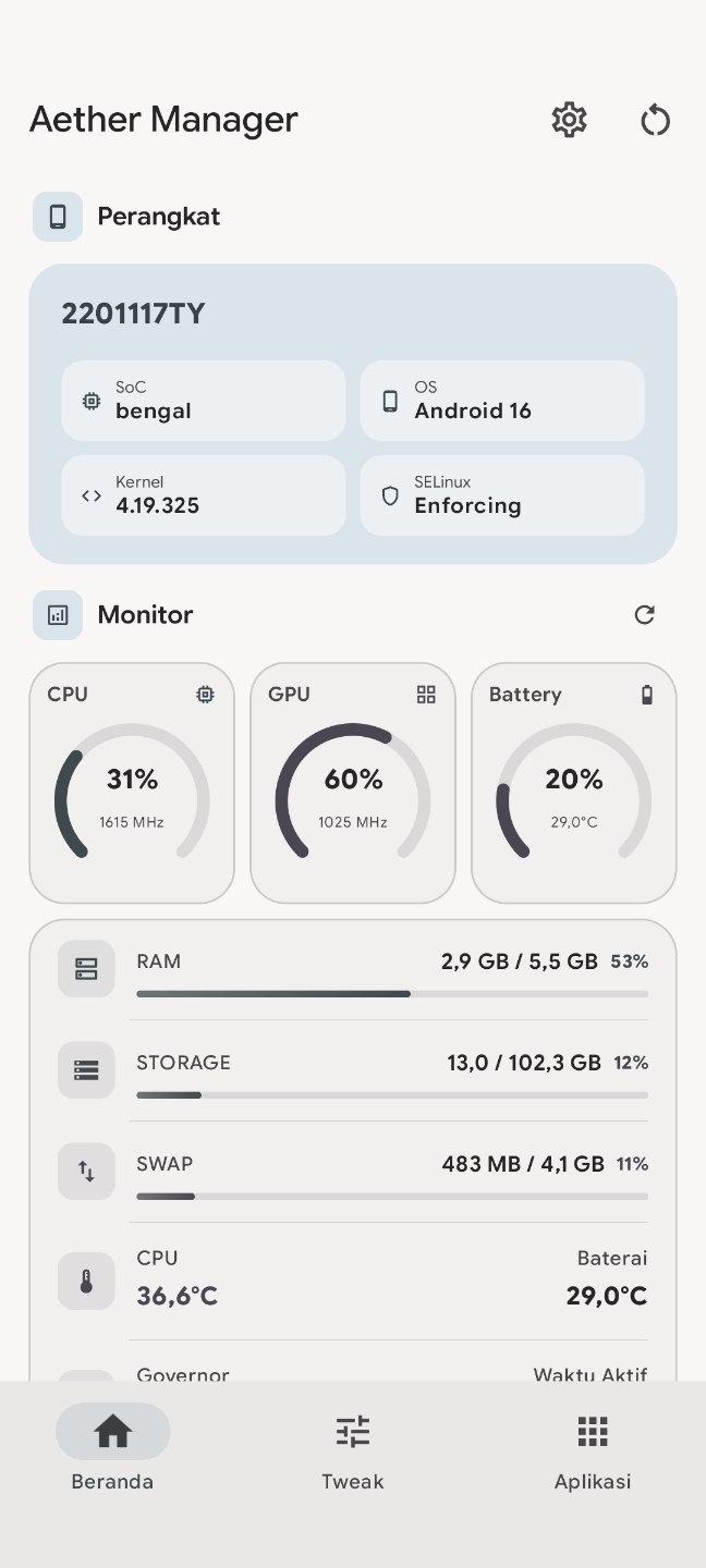 Aether Manager screenshot